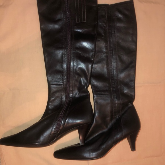Brown Knee High Boots (Womens) - Picture 1 of 6